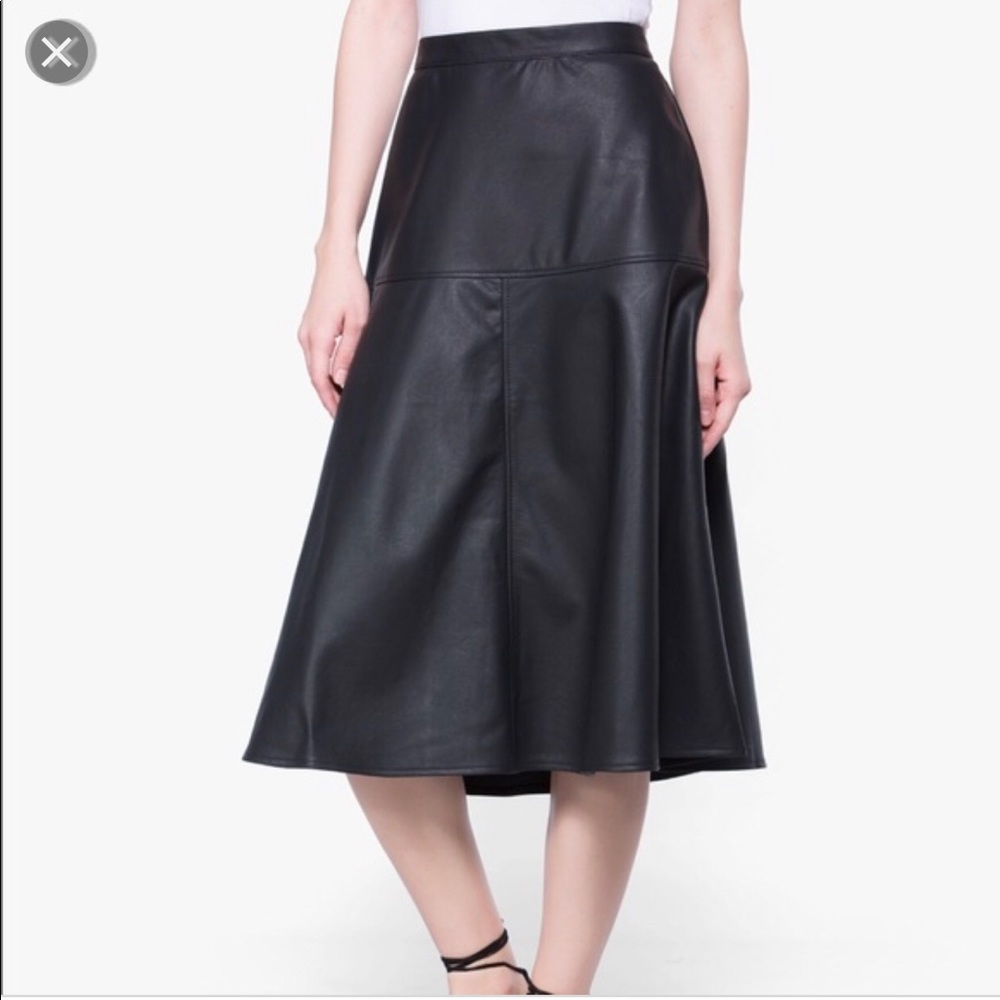 Faux Leather Beautiful Quality A line Skirt